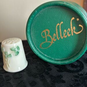 Genuine Belleek porcelain thimble